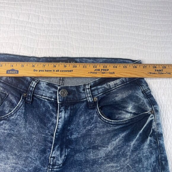 Nick Danger Mens Straight-Leg Jeans Acid Wash Grunge 34X30 Stretch Cotton - Picture 9 of 9